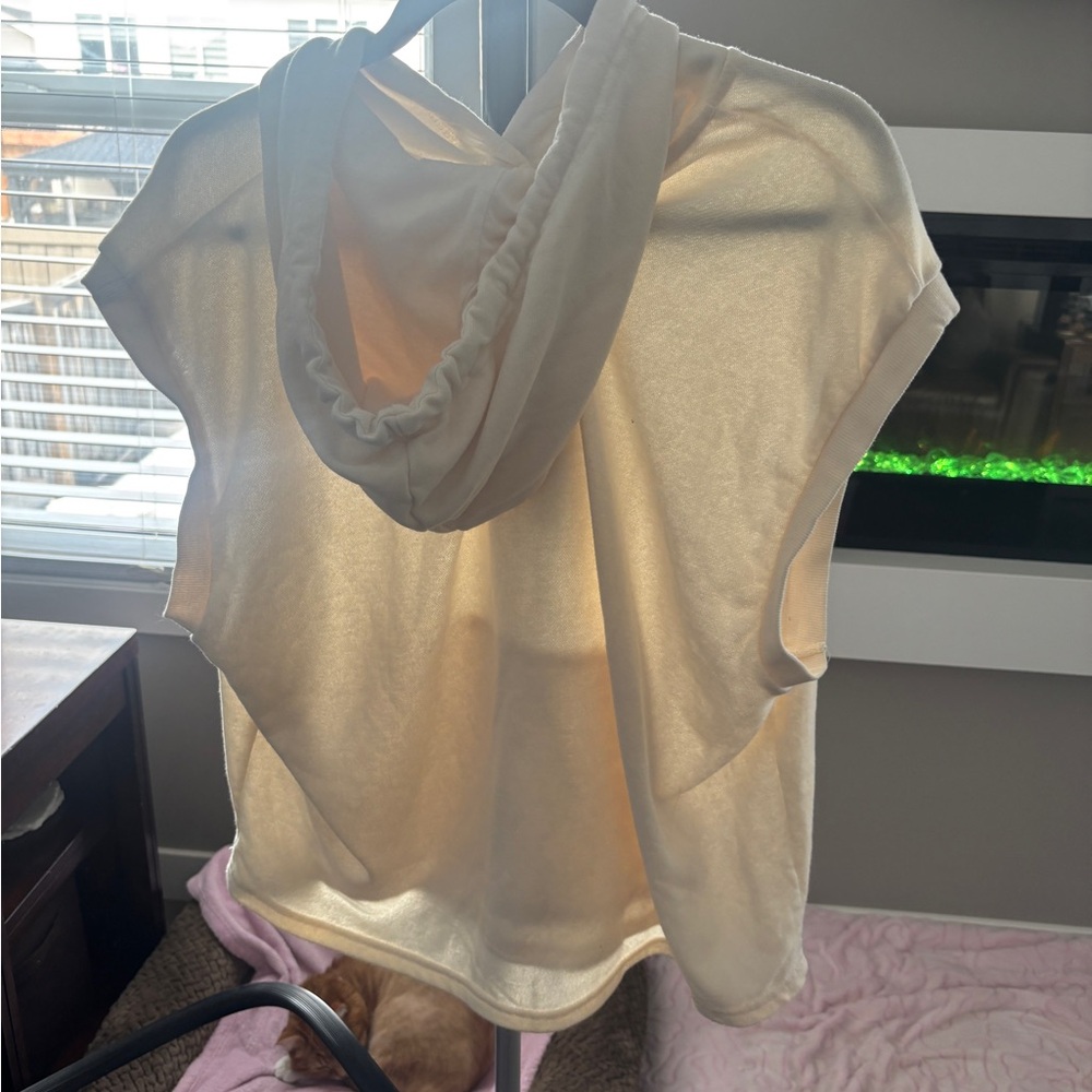 Noisy May Cream Drawstring Hoodie Top - Picture 5 of 5